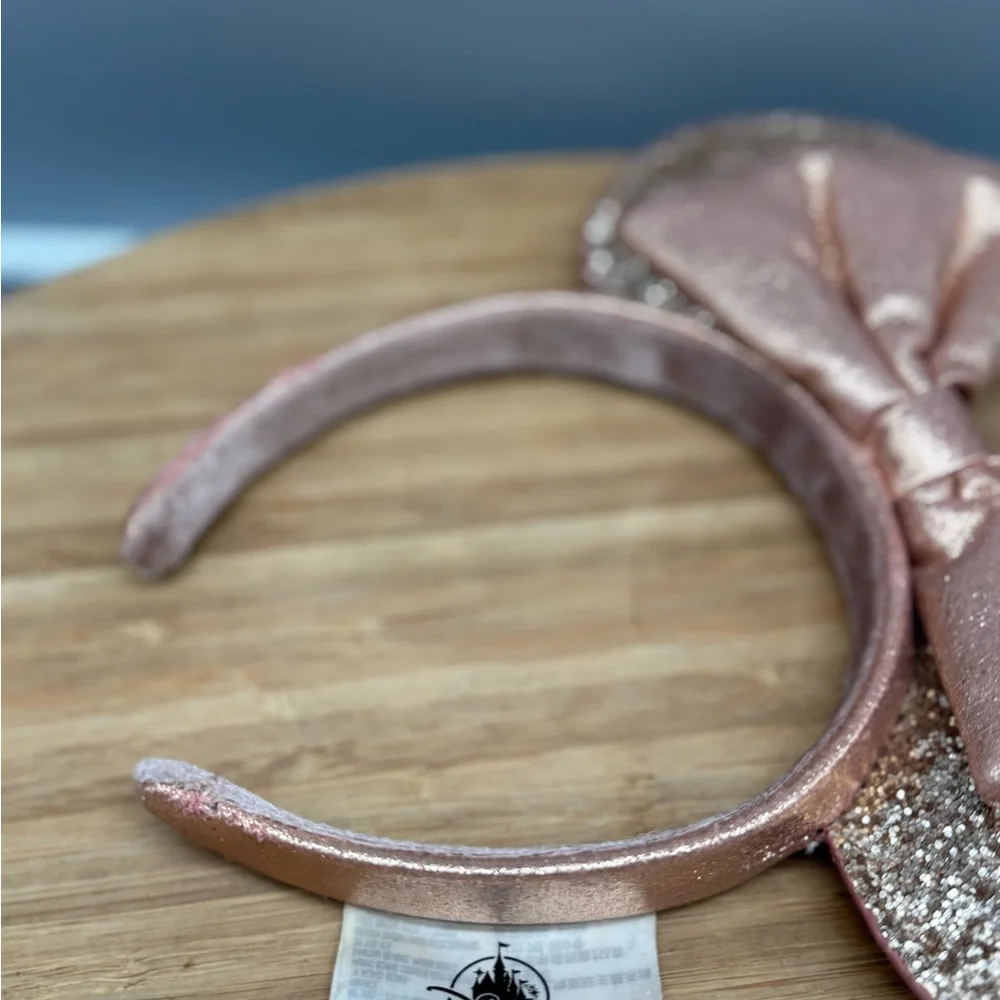 Disney Parks Rose Gold Sequin‎ Minnie Mouse Ear Headband
